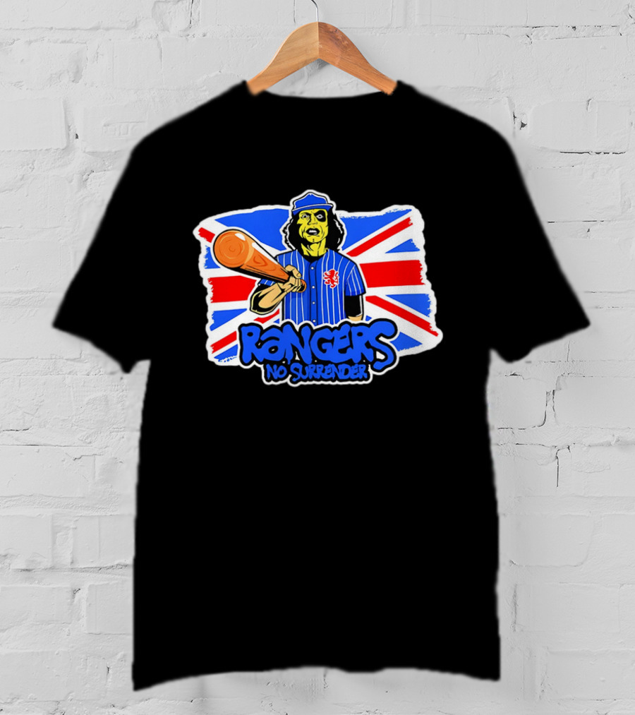 Rangers No Surrender Warrior Baseball British Flag T-Shirt