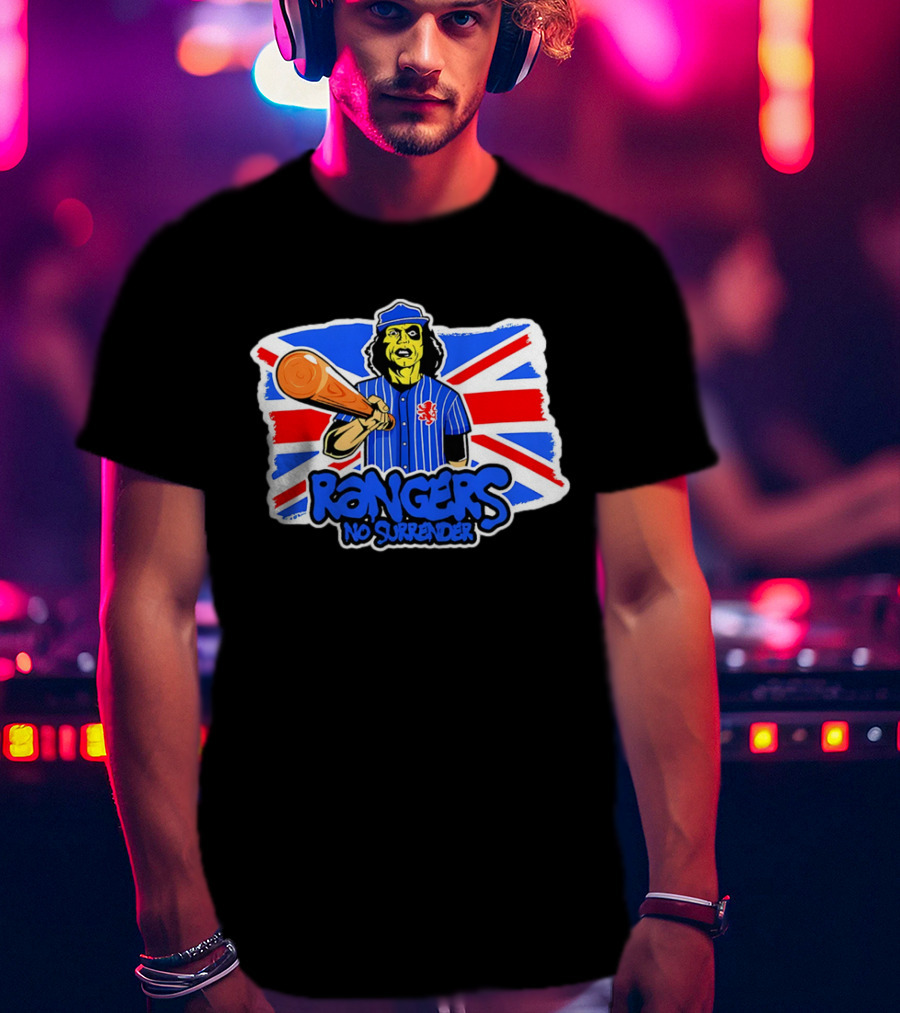 Rangers No Surrender Warrior Baseball British Flag T-Shirt