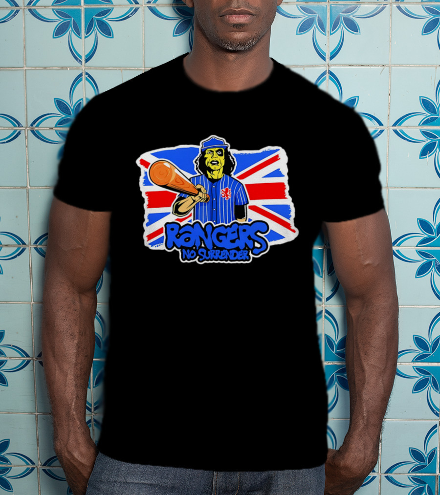 Rangers No Surrender Warrior Baseball British Flag T-Shirt
