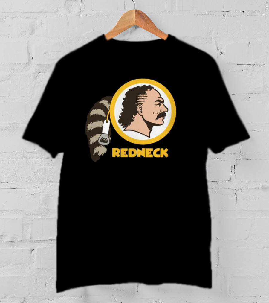Redneck Team Washington Redskins Raccoon Tail Logo T-Shirt
