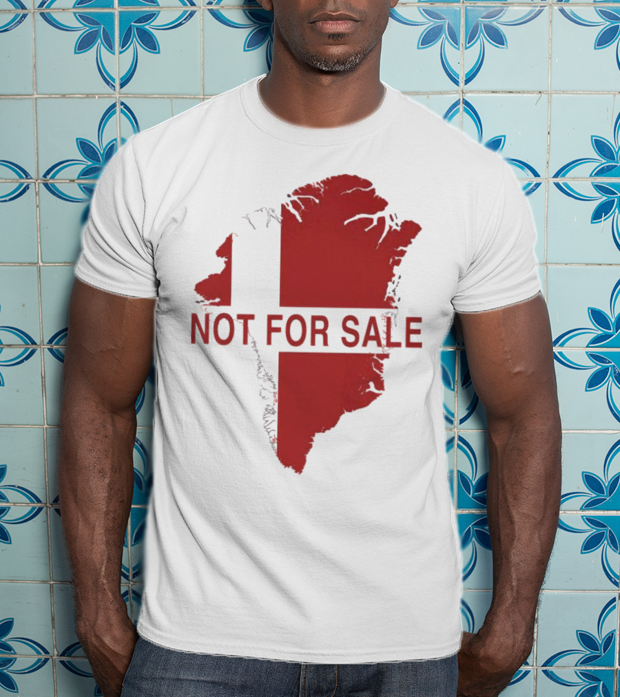 Greenland Not For Sale 2025 Red Map Protest T-Shirt