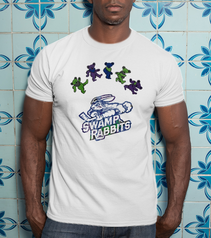 Greenville Swamp Rabbits Grateful Dead Night 2025 Dancing Bears Hockey Event T-Shirt