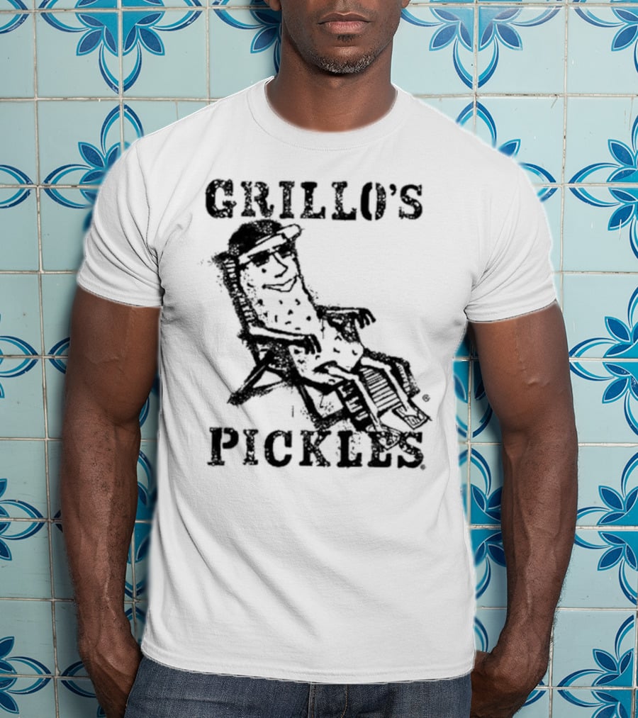 Grillo's Pickles Graffiti Pickle Image T-Shirt