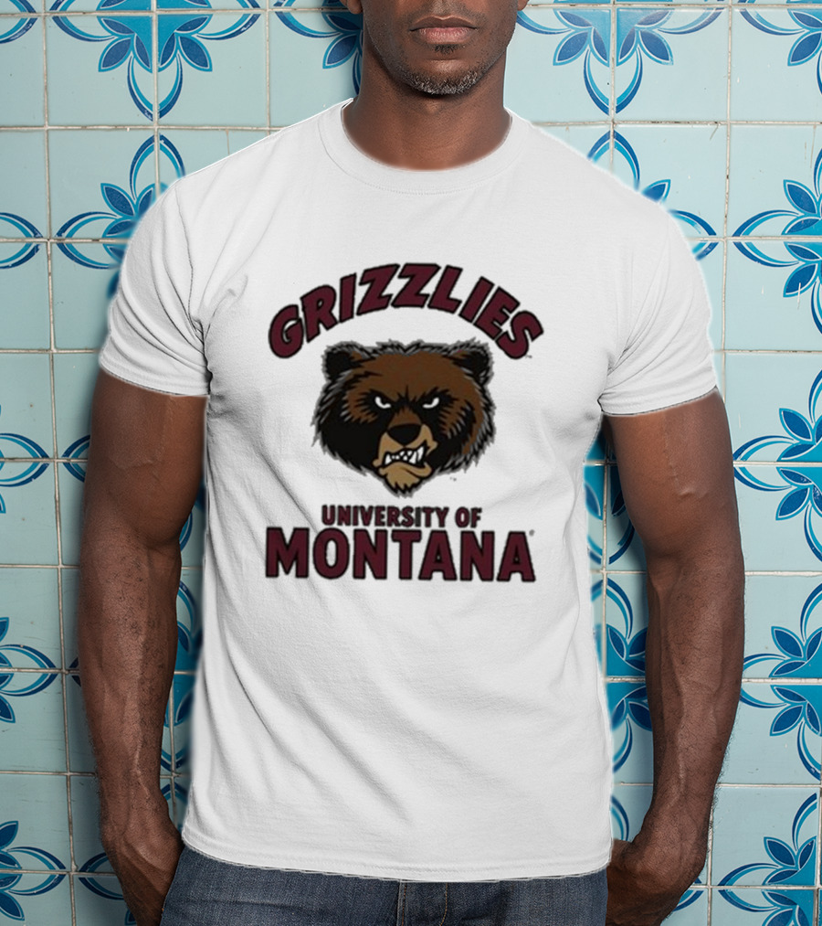 Grizzlies University Of Montana Bear Head T-Shirt