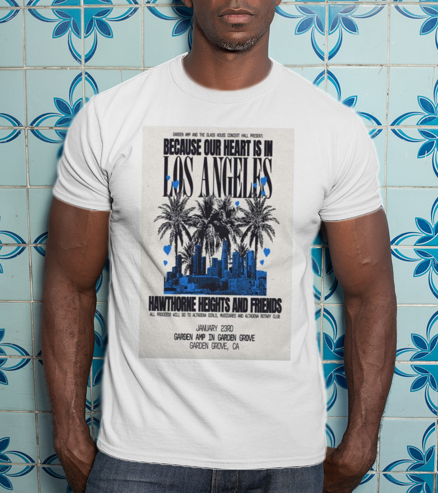 Garden Amp Concert Hawthorne Heights And Friends January 23 Garden Grove CA T-Shirt