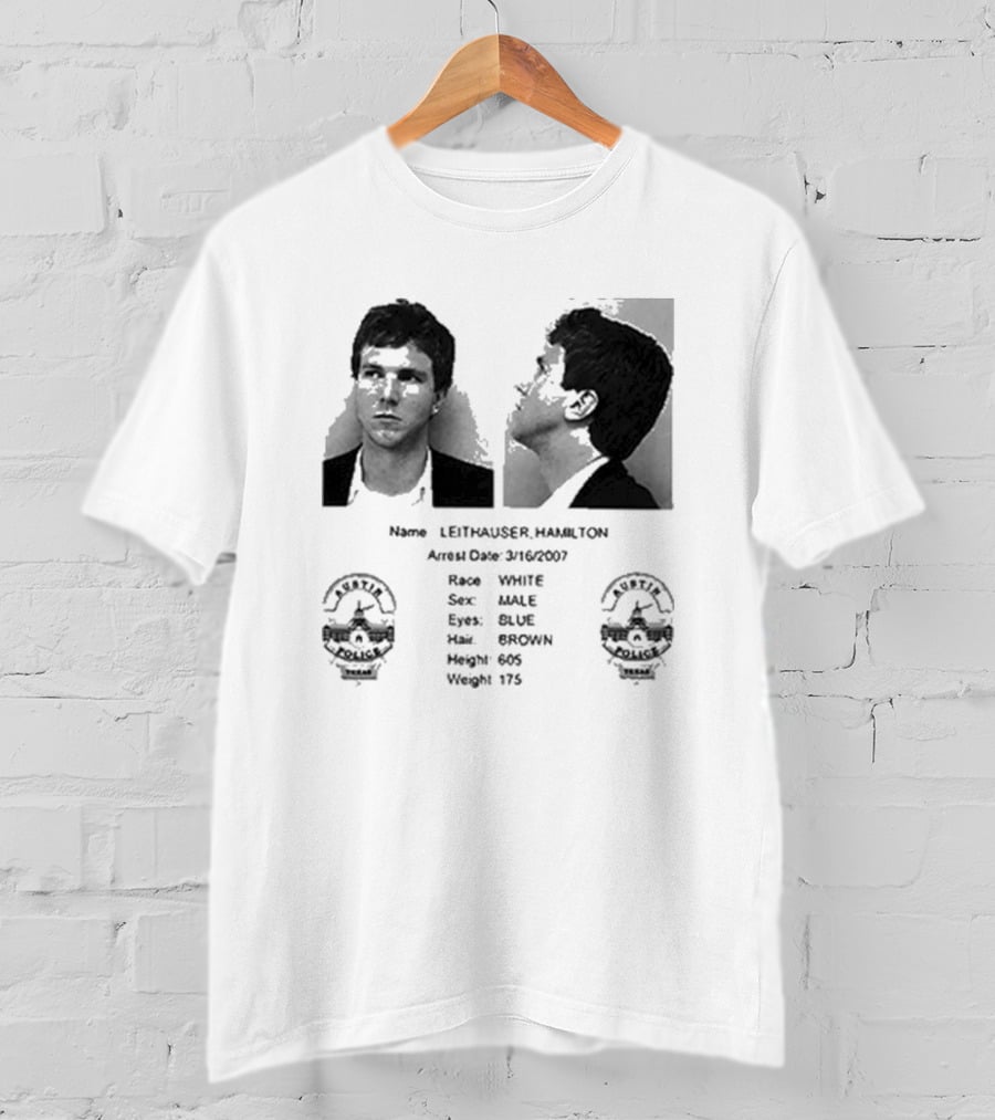 "Leithauser Hamilton Shot Los Feliz Police FBI 57484Z Height 605 Weight 175" T-Shirt