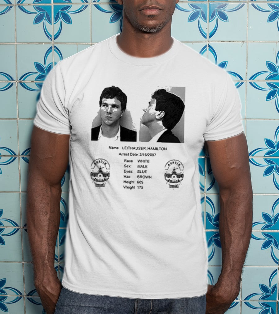 "Leithauser Hamilton Shot Los Feliz Police FBI 57484Z Height 605 Weight 175" T-Shirt