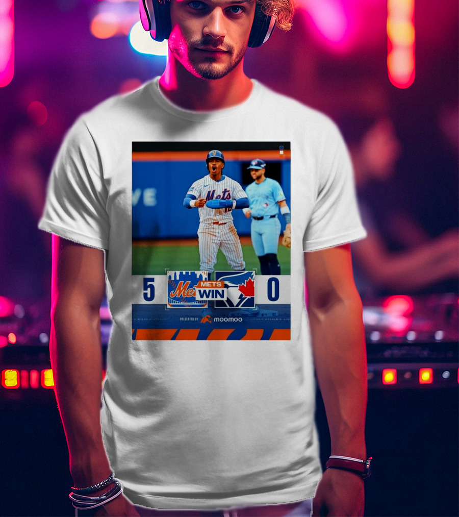 New York Mets Win 5-0 Toronto Blue Jays April 4 2025 T-Shirt
