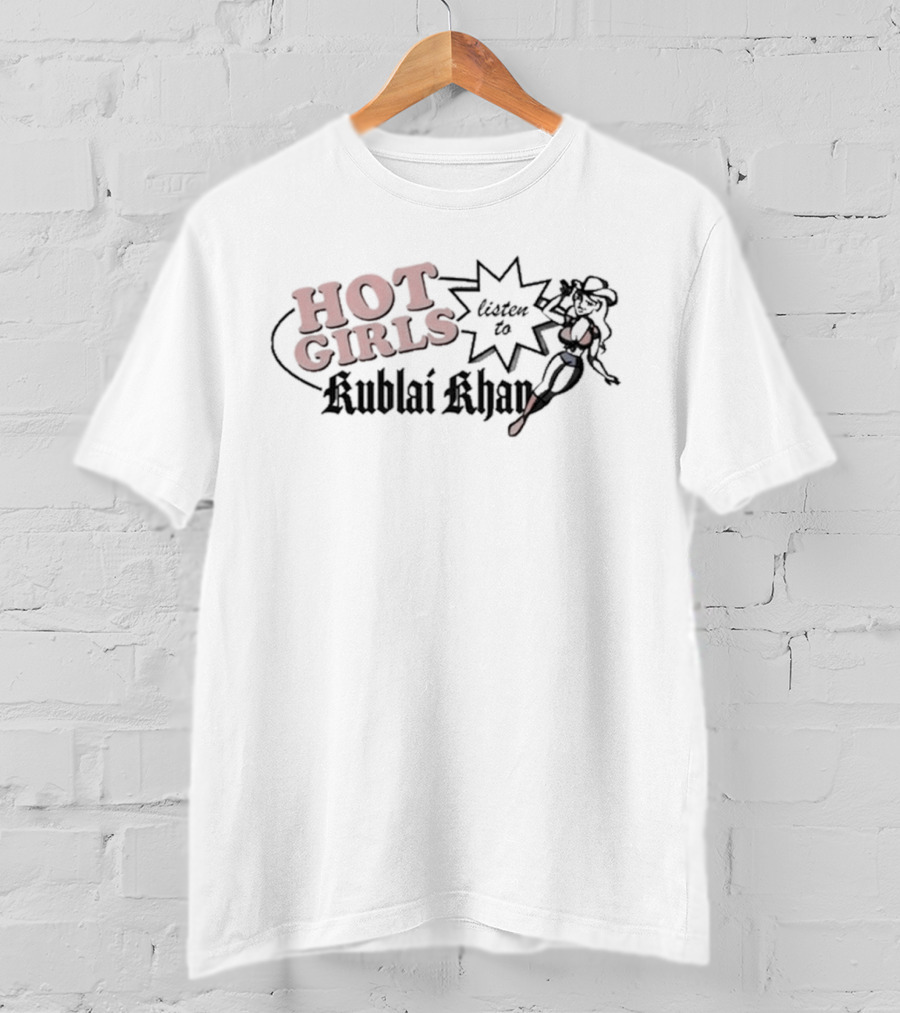 Hot Girls Listen To KKTX Sunburst Design With Fiery Text And Star Graphic T-Shirt
