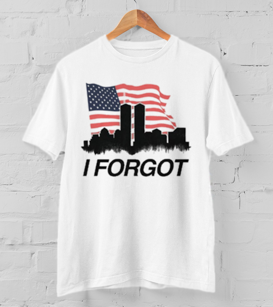 Flag I Forgot Red White Blue Building Shadows T-Shirt