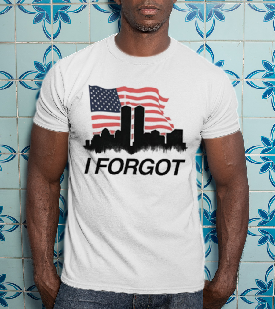 Flag I Forgot Red White Blue Building Shadows T-Shirt