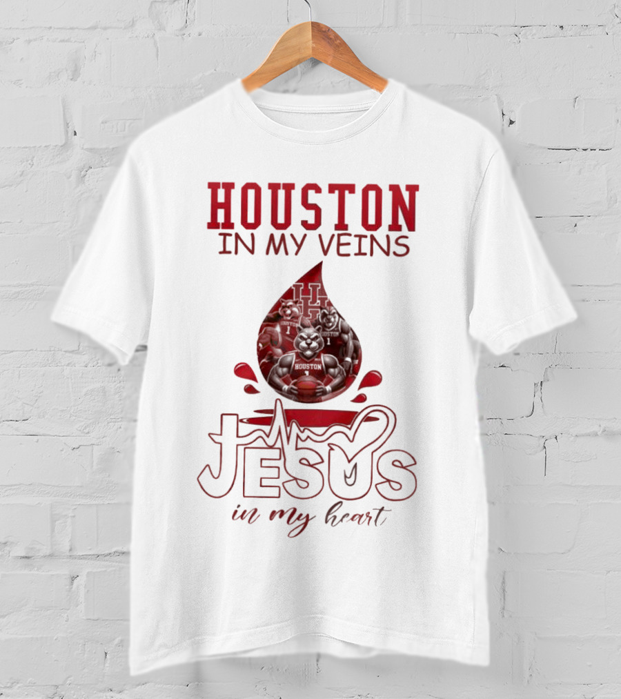 Houston In My Veins Jesus In My Heart 2025 T-Shirt