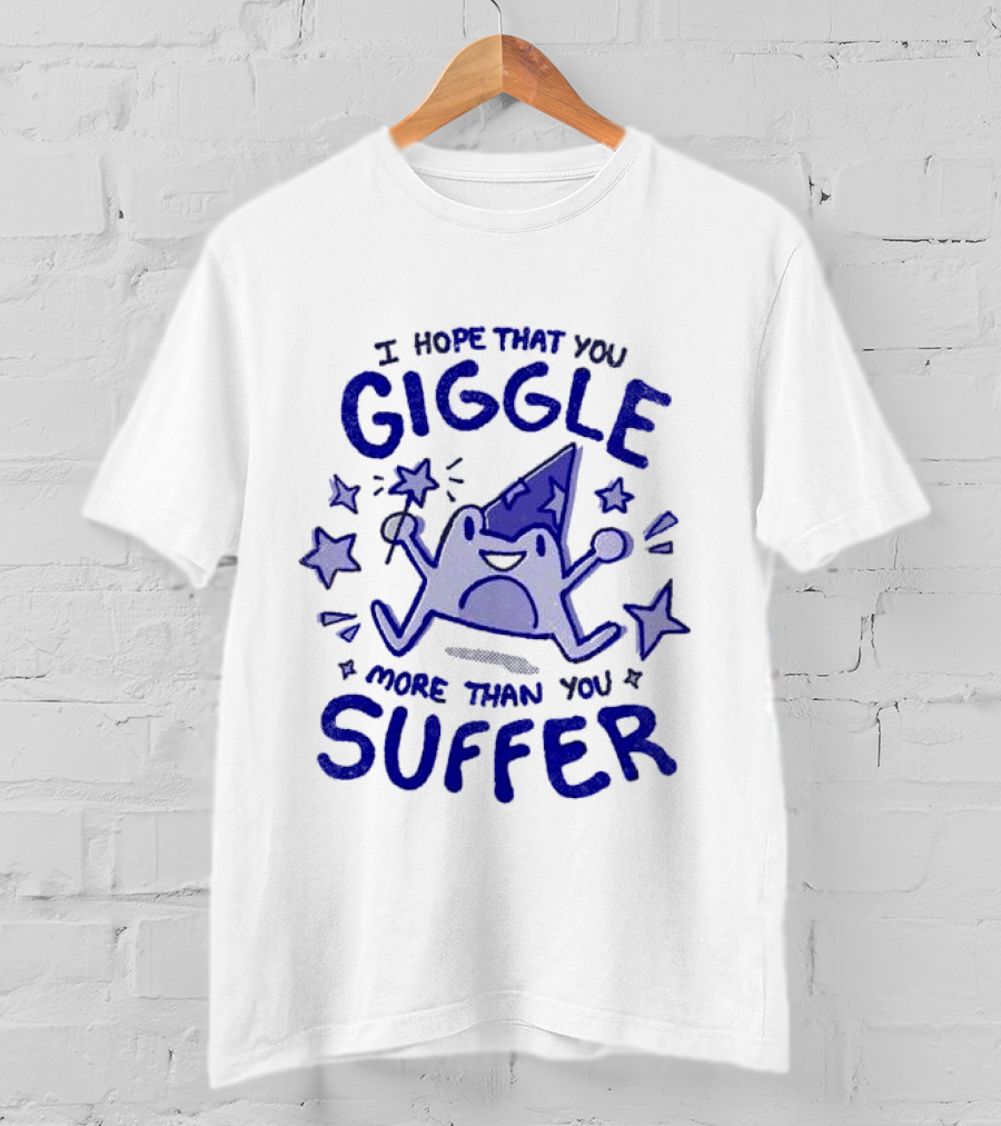 I Hope That You Giggle More Than You Suffer Comical Wizard Starry Whimsy T-Shirt