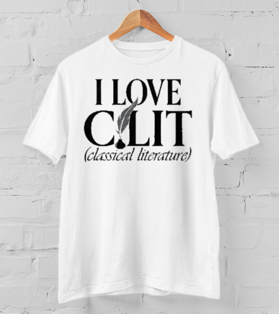 I Love C Lit Classical Literature Pen Feather T-Shirt