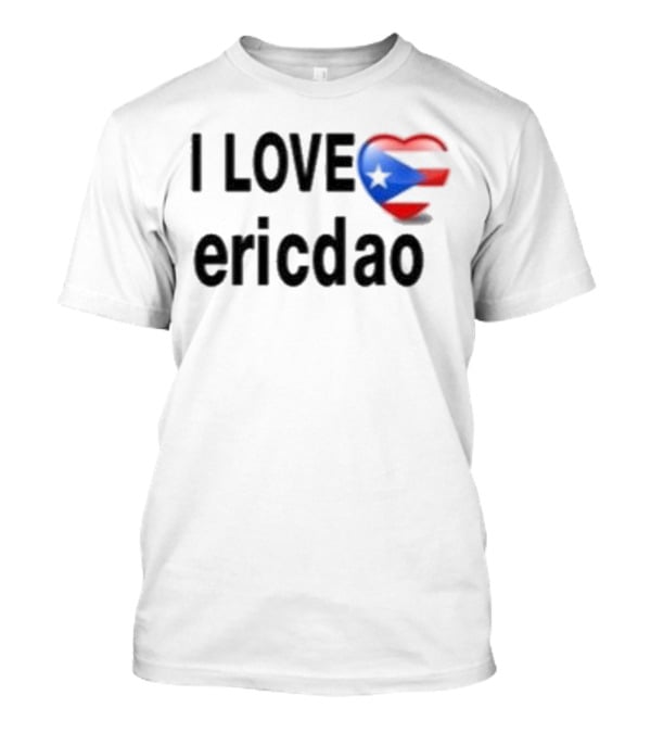 I Love Ericdao Cuban Flag Heart T-Shirt