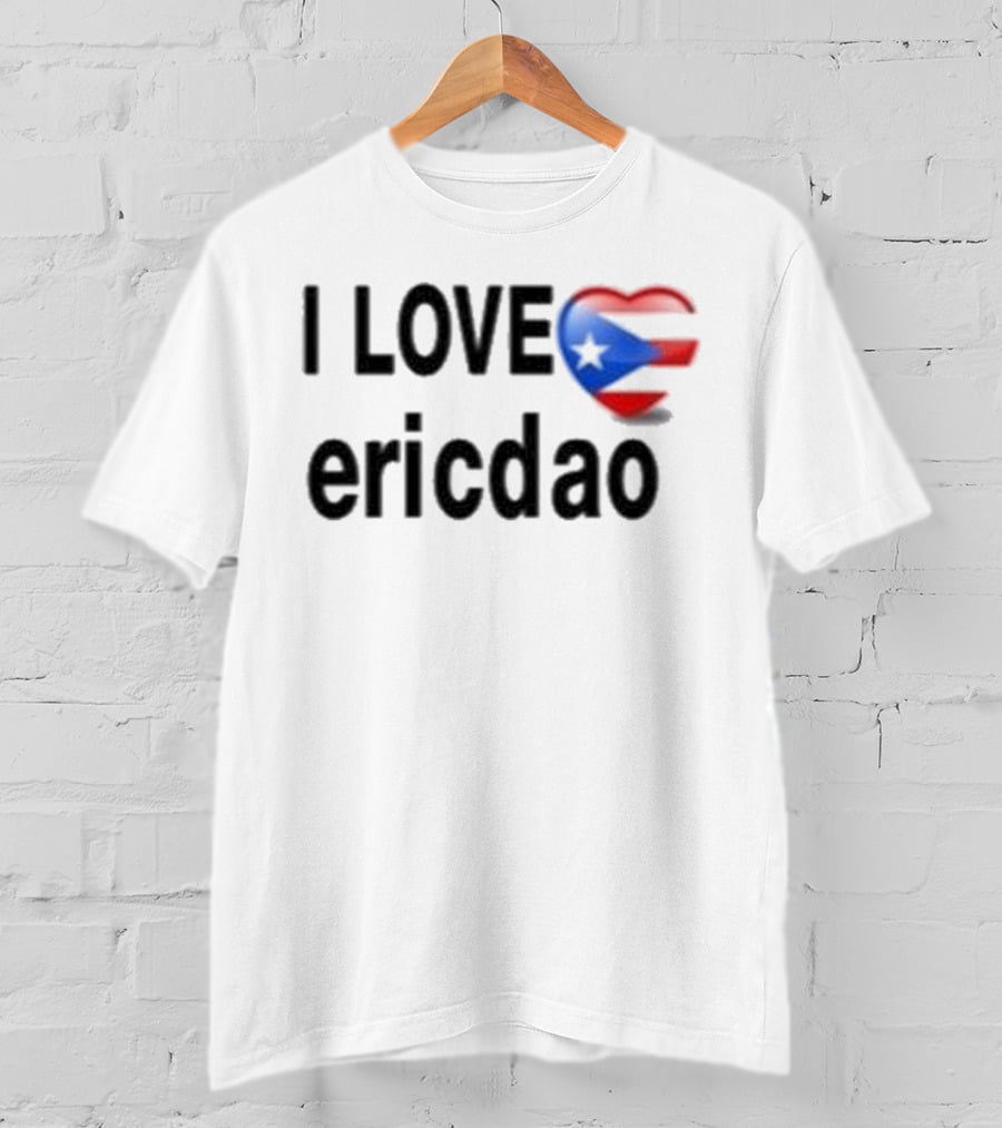 I Love Ericdao Cuban Flag Heart T-Shirt