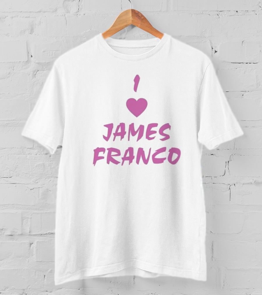 I Love James Franco Pink Heart T-Shirt