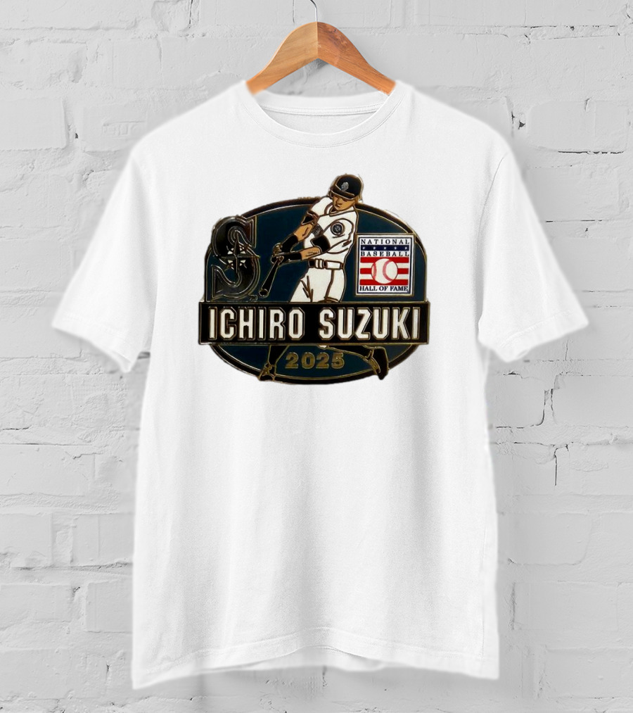 Ichiro Suzuki Seattle Mariners National Baseball Hall Of Fame 2025 T-Shirt