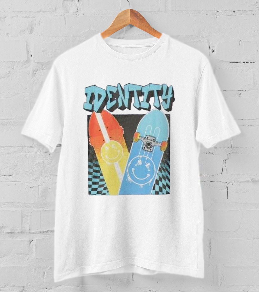 Identity Boys Purple Relaxed Skateboard Smiley T-Shirt