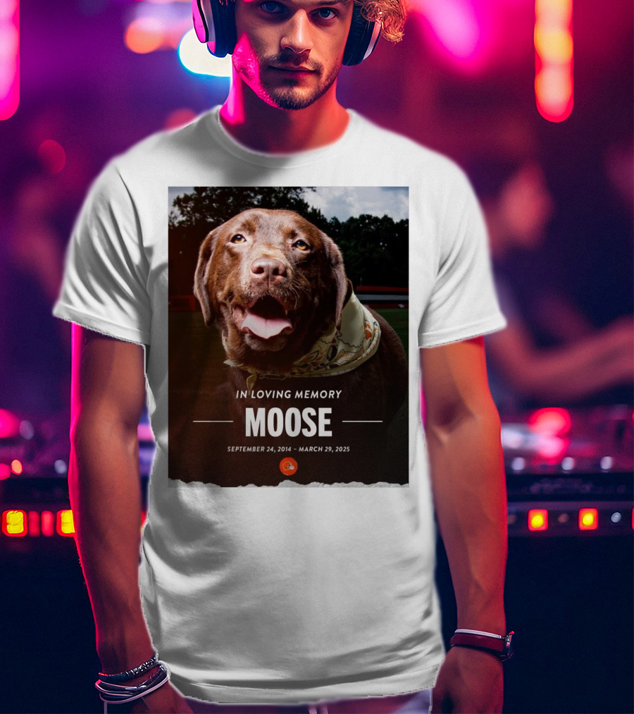 Cleveland Browns NFL In Loving Memory Moose September 24 2014 March 29 2025 Hard Knocks Star T-Shirt