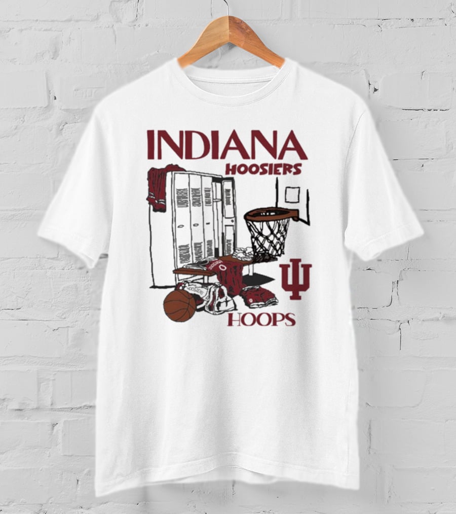 Indiana Hoosiers Basketball Locker Room Hoops NYC T-Shirt