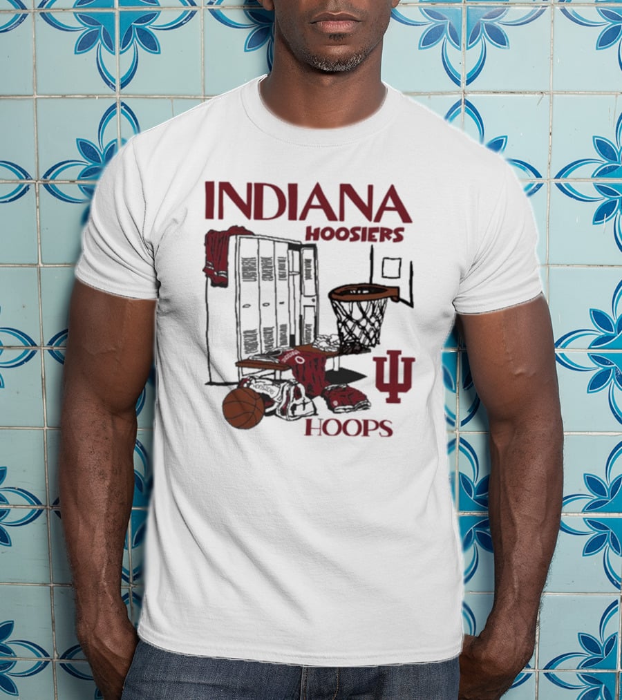 Indiana Hoosiers Basketball Locker Room Hoops NYC T-Shirt