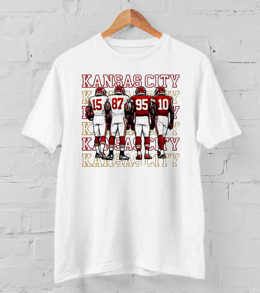 Kansas City Mahomes Kelce Chris Jones Isiah Pacheco 15 87 95 10 T-Shirt