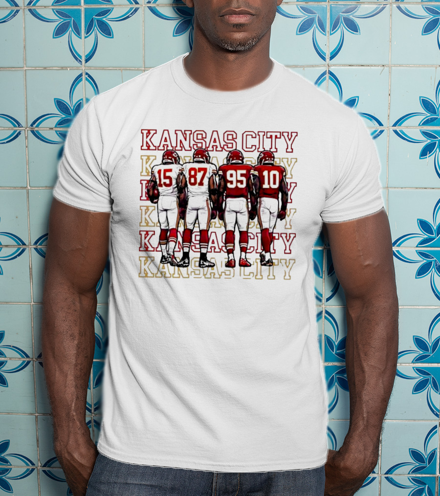 Kansas City Mahomes Kelce Chris Jones Isiah Pacheco 15 87 95 10 T-Shirt