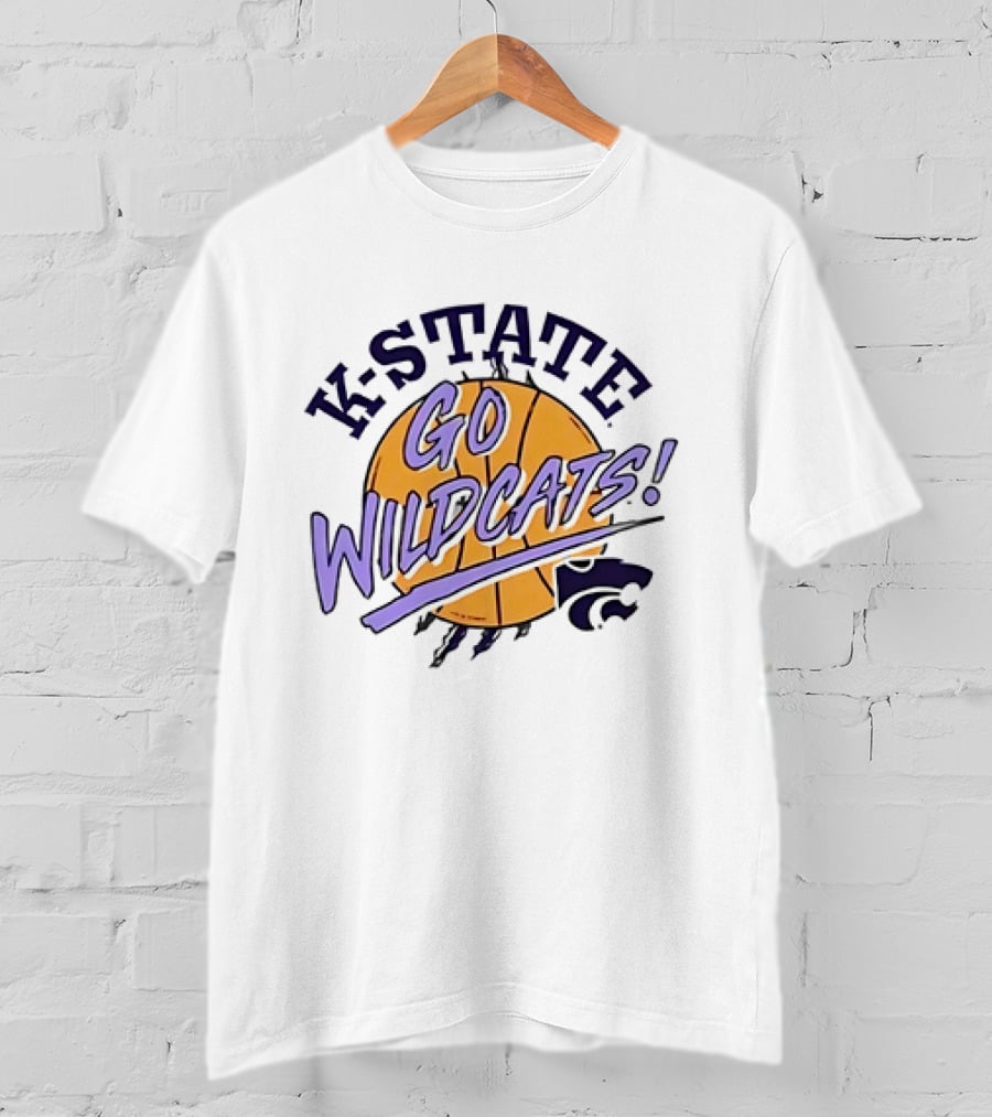 K-State Go Wildcats Basketball Fan Gear T-Shirt