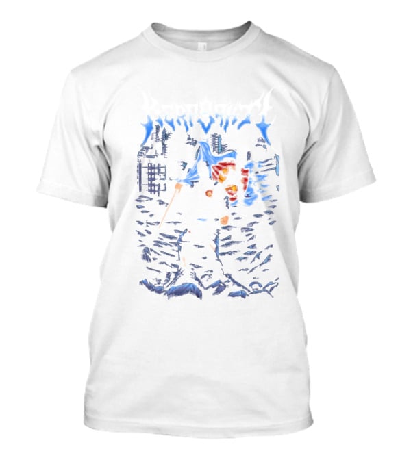 Kera Sakti Kung Fu Hero In Urban Landscape With Staff And Lion T-Shirt