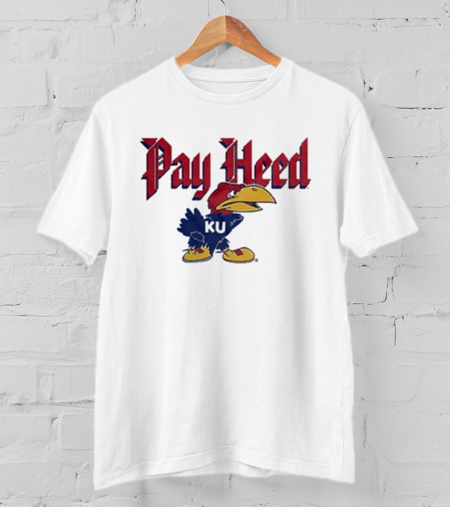 KU Pay Heed Jayhawk Vintage Style T-Shirt