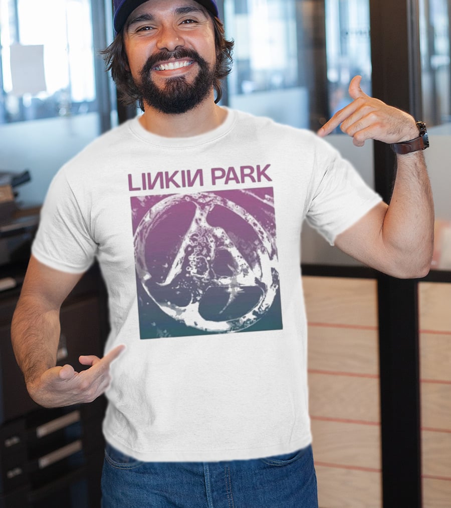 Linkin Park Gradient Circle Symbol Fz Deluxe Drop Shoulder T-Shirt