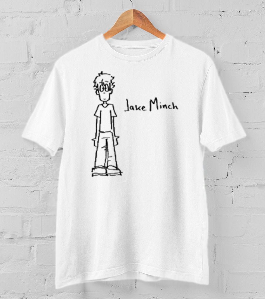 Jake Minch Hand Drawn Cartoon Style Sketch T-Shirt
