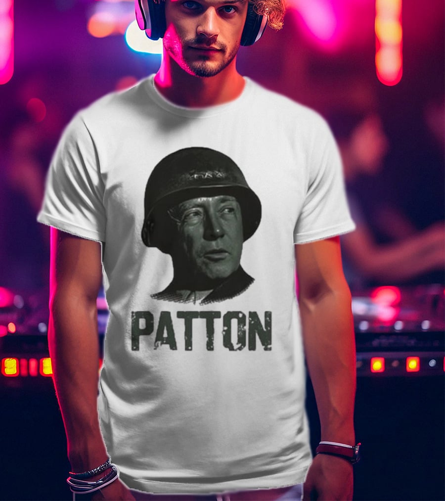 Jake Shields General Patton Helmet Portrait T-Shirt