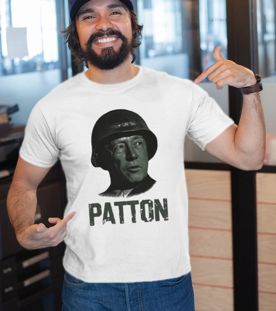 Jake Shields General Patton Helmet Portrait T-Shirt
