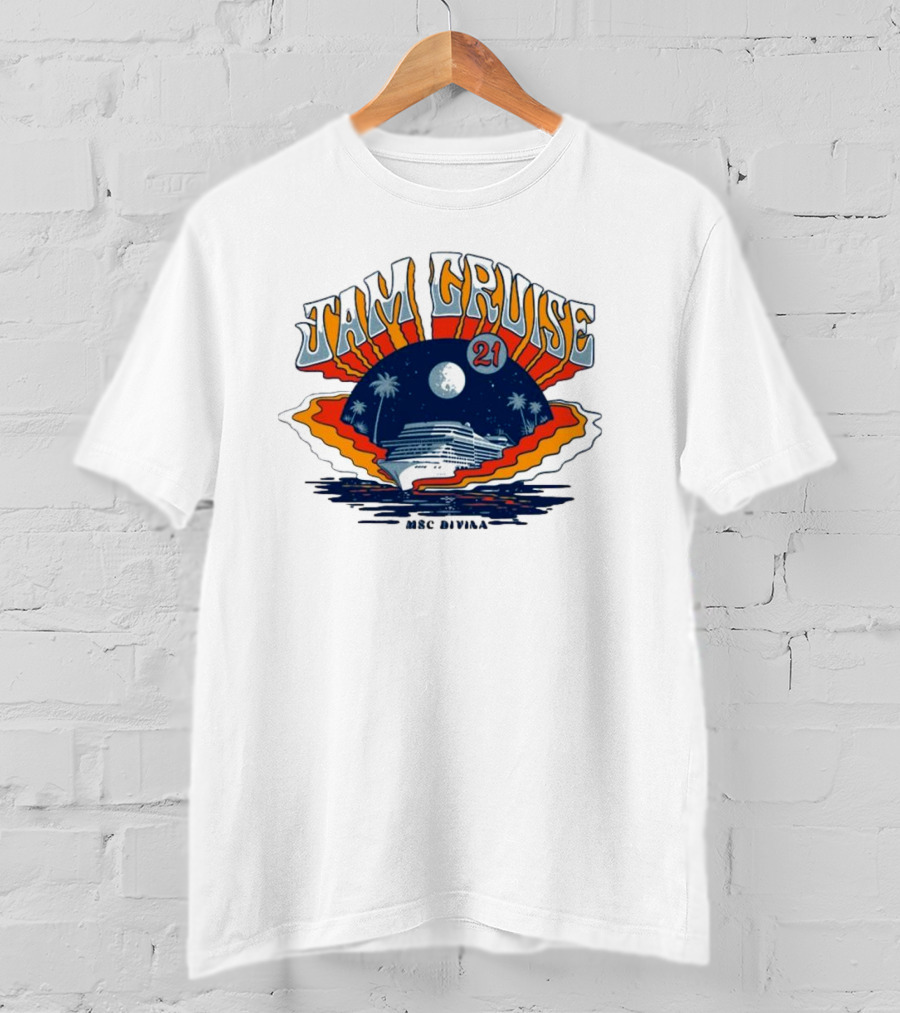 Jam Cruise 21 Tropical Moonlit Ocean Adventure 2025 T-Shirt