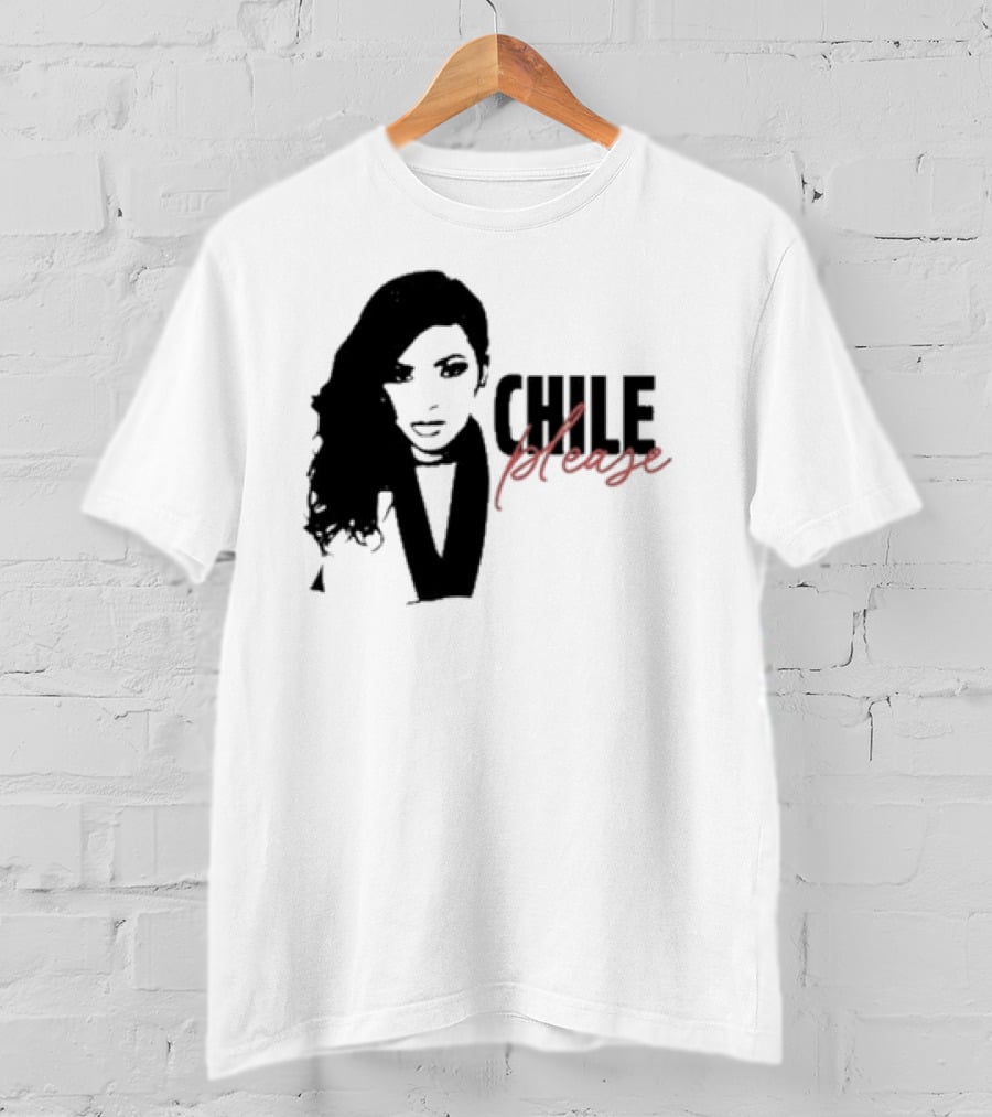 Jasmine Crockett Chile Please Silhouette Textured Portrait T-Shirt