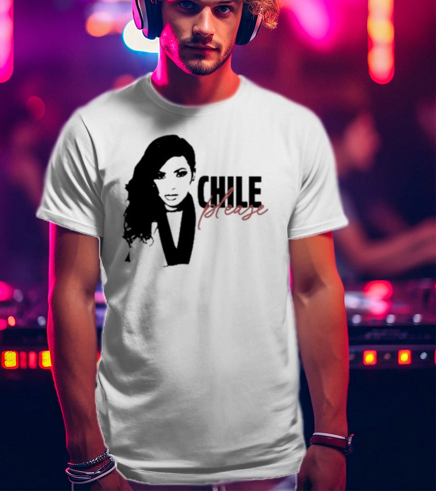 Jasmine Crockett Chile Please Silhouette Textured Portrait T-Shirt