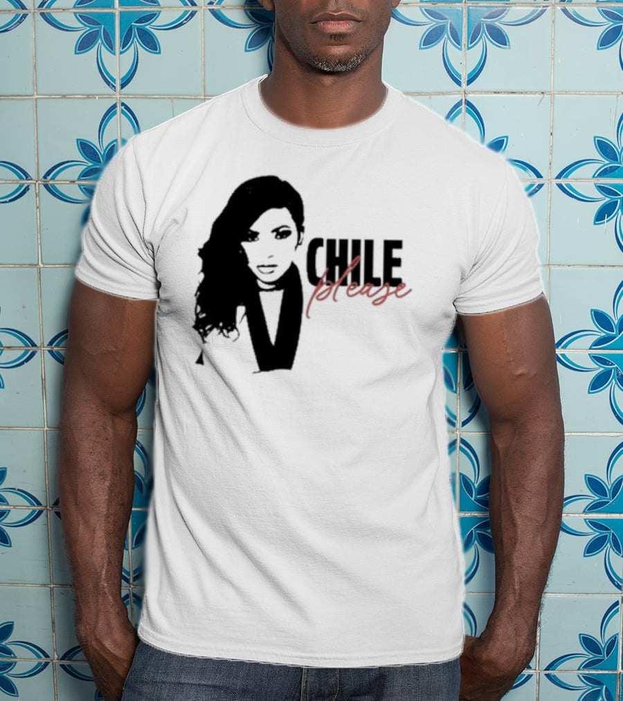 Jasmine Crockett Chile Please Silhouette Textured Portrait T-Shirt