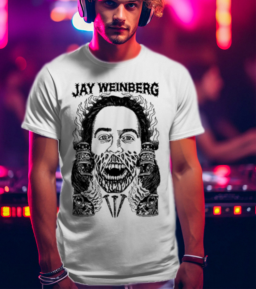 JW X Death Traitors Collab Masked Face And Skeletal Hands T-Shirt