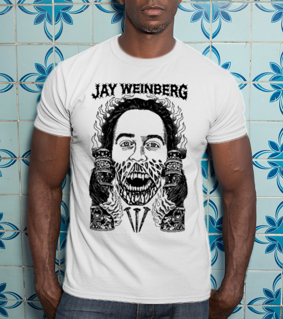 JW X Death Traitors Collab Masked Face And Skeletal Hands T-Shirt