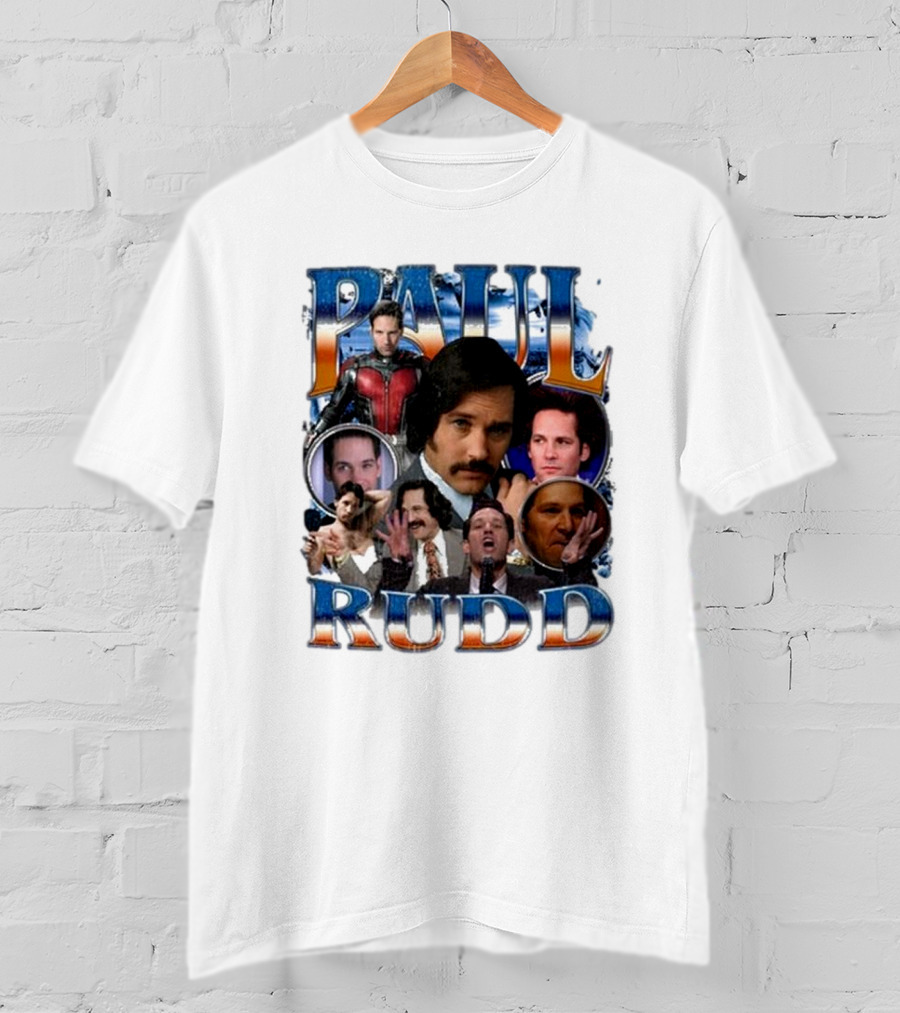 Paul Rudd 90’s Bootleg Ant-Man Anchor Improv Comedy Collage T-Shirt