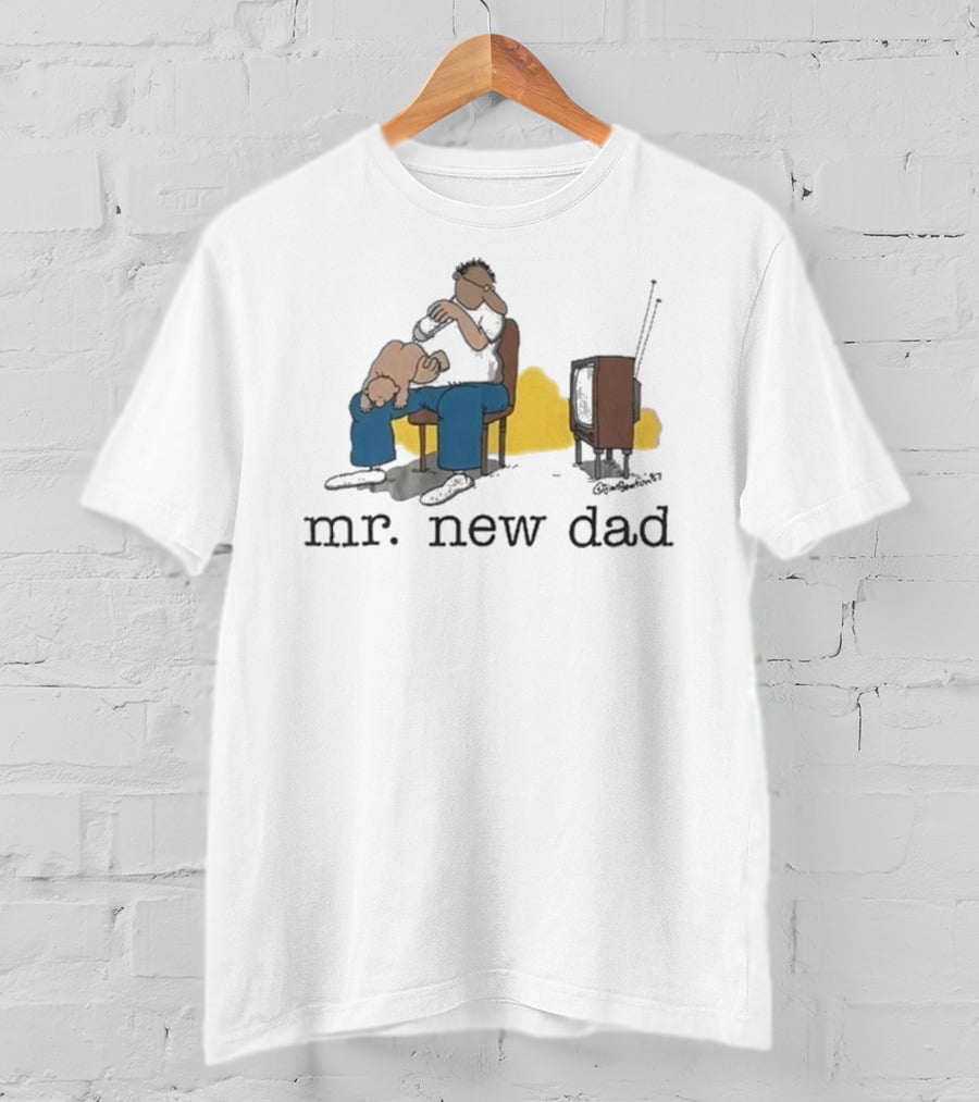Jim Benton Mr New Dad Funny Parenthood Humor T-Shirt