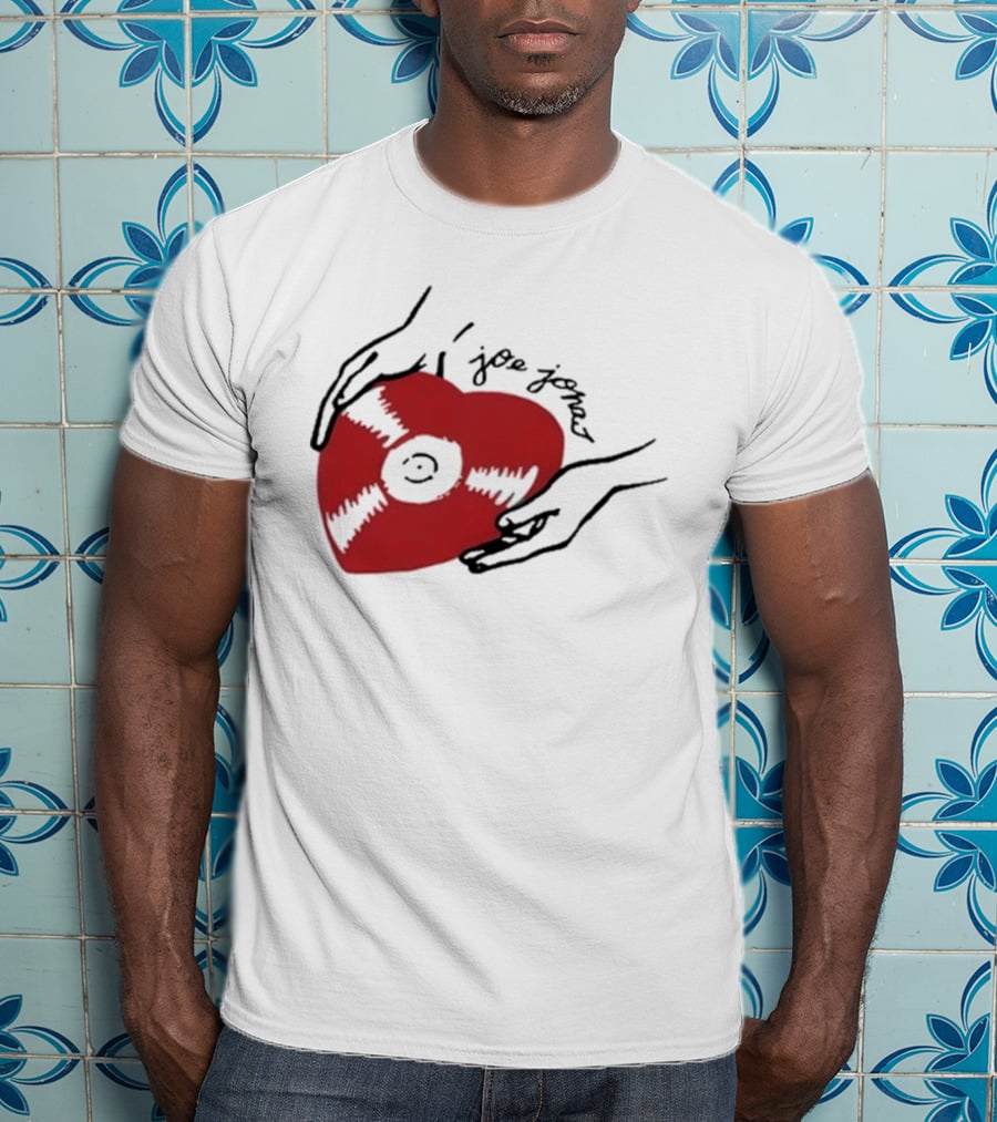 Joe Jonas Vinyl Heart Record T-Shirt