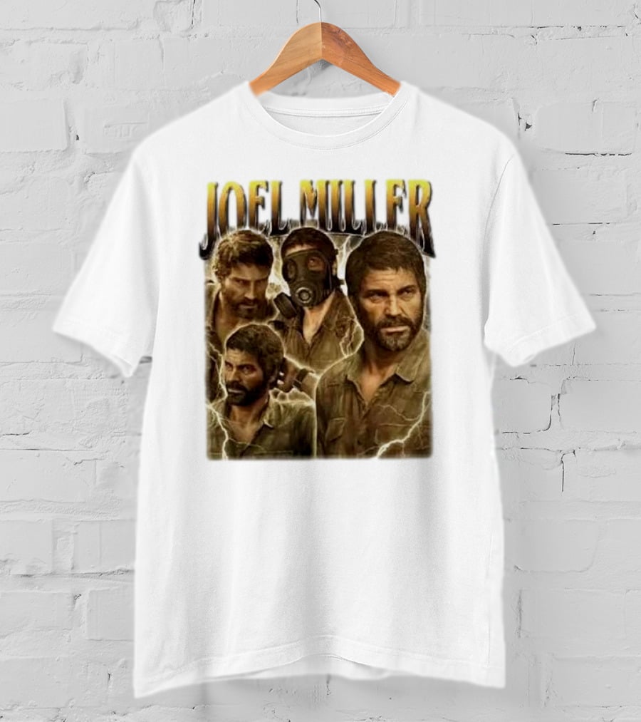 Joel Miller The Last Of Us Vintage Style Character Art T-Shirt