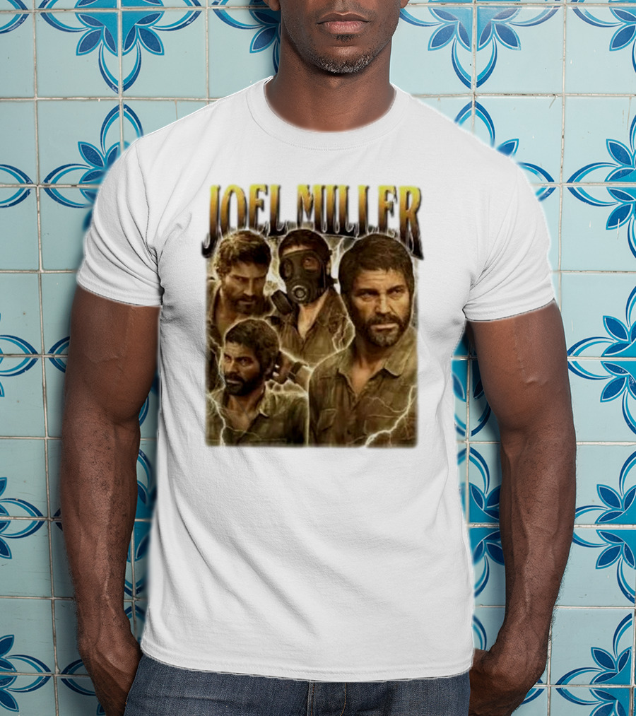 Joel Miller The Last Of Us Vintage Style Character Art T-Shirt