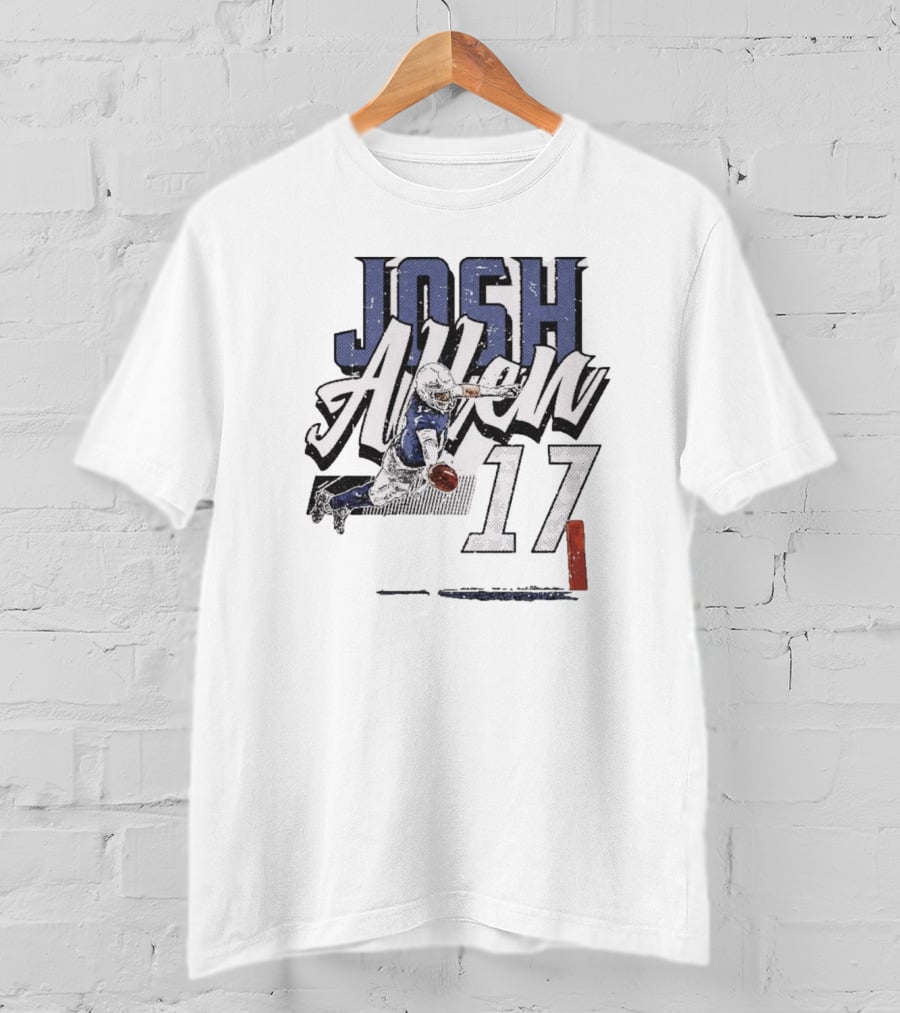 Josh Allen 17 Buffalo Bills Quarterback Dive T-Shirt