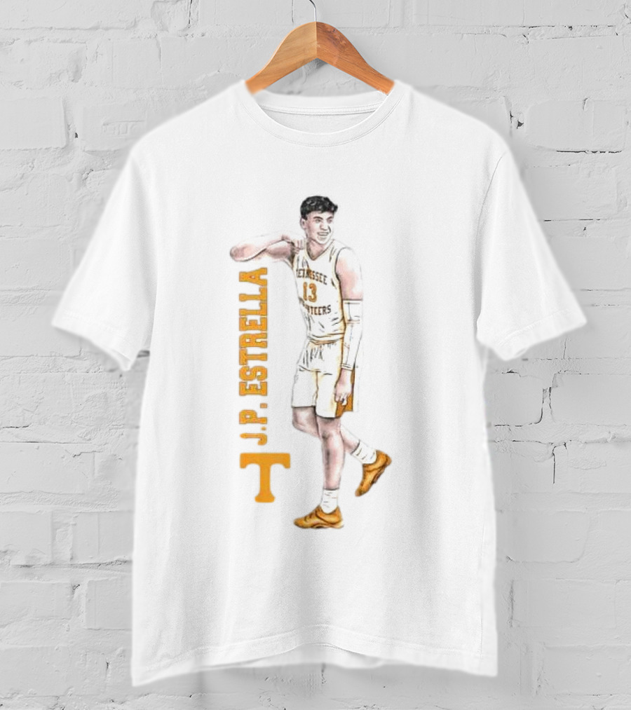 J.P. Estrella Tennessee Volunteers 13 Basketball Player T-Shirt