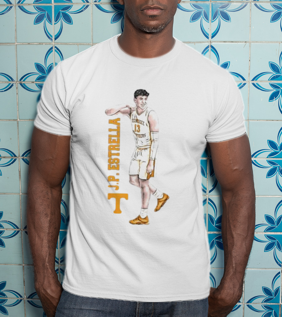 J.P. Estrella Tennessee Volunteers 13 Basketball Player T-Shirt