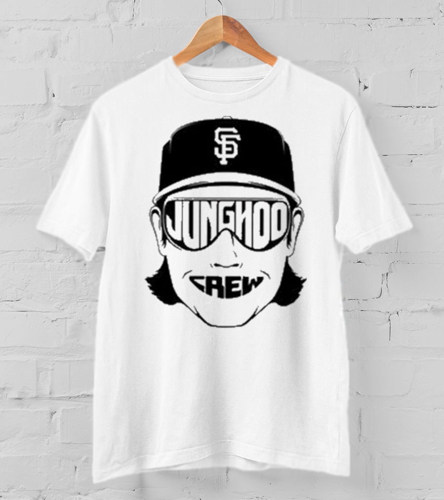 Jung Hoo Crew 2025 San Francisco Giants Baseball Cap And Sunglasses T-Shirt